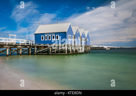 Busselton Jetty est jetée la plus longue dans l'hémisphère sud. Banque D'Images