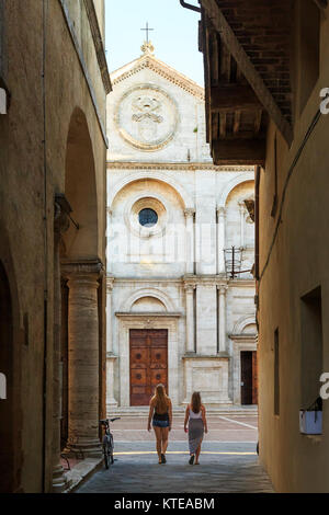 Pienza, Val D'Orcia, Toscane, Italie Banque D'Images