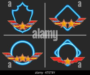 Vecteur de conception pour l'icône de classement utilisé pour identifier le grade militaire ou pilote et d'autres Illustration de Vecteur