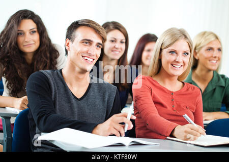 Étudiants en classe Banque D'Images