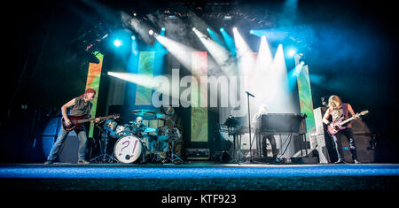 Le groupe de rock anglais Deep Purple effectue un concert live à Oslo Spektrum. La Norvège, 04/02 2014. Banque D'Images