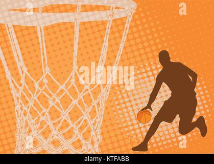 Basket-ball sur l'abstract background - vector Illustration de Vecteur