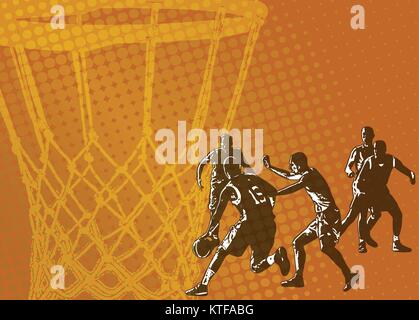 Basket-ball résumé fond - vector illustration Illustration de Vecteur