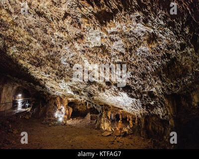 Speleothem formations dans le grotte Baradla, Hongrie Banque D'Images