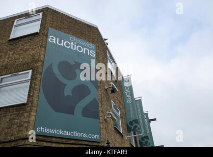 Chiswick Auctions, Colville Road, London, W3, Banque D'Images