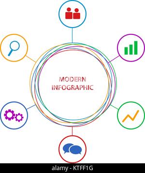 Abstract Business Circle l'infographie. Illustration de Vecteur