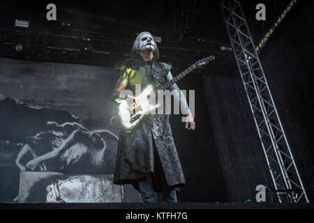 La Norvège, Halden - 22 juin, 2017. Le guitariste John 5 remplit vivre avec le chanteur et musicien Rob Zombie effectue au cours de la fête de la musique norvégienne de tonnes de 2017. Banque D'Images