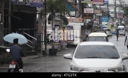 Pattaya Thaïlande Intersection plus dangereux, Soi Buakhao Soi Diana et soi Lengkee la nouvelle région touristique météo pluie DayGloomy Banque D'Images