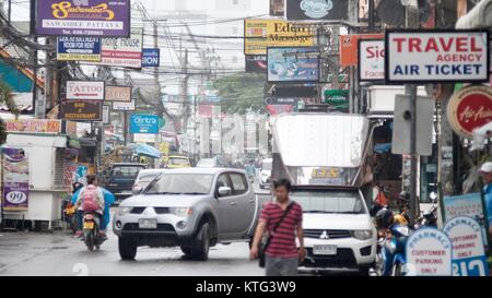 Pattaya Thaïlande Intersection plus dangereux, Soi Buakhao Soi Diana et soi Lengkee la nouvelle région touristique Banque D'Images