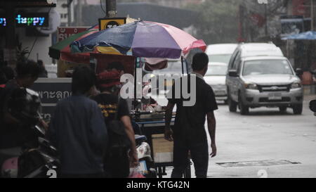 Pattaya Thaïlande Intersection plus dangereux, Soi Buakhao Soi Diana et soi Lengkee la nouvelle région touristique météo pluie DayGloomy Banque D'Images