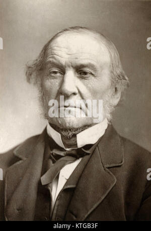 Portrait de William Ewart Gladstone, ancien premier ministre libéral de Grande-Bretagne de 1868 à 1894 Banque D'Images