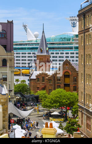Ancien bâtiment de la compagnie de navigation des navires à vapeur et des navires de croisière, The Rocks, Sydney, Australie Banque D'Images