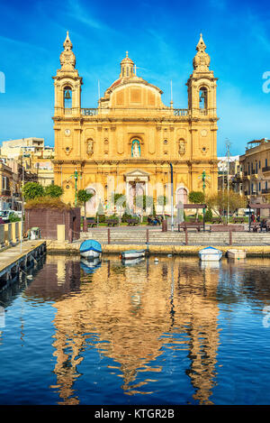 L'église paroissiale de Saint Joseph à Msida, Malte Banque D'Images