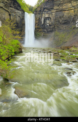 Taughannock Falls, Gorge Trail, Taughannock Falls State Park, Ulysse, Finger Lakes, New York, USA Banque D'Images