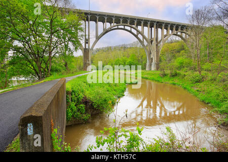 L'Ohio et du Canal Érié, Brecksvile, parc national de Cuyahoga Valley, Brecksville, Ohio, USA Banque D'Images