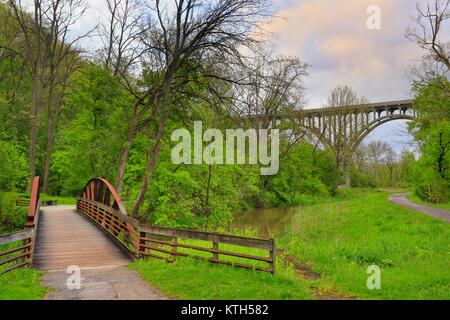 L'Ohio et du Canal Érié, Brecksvile, parc national de Cuyahoga Valley, Brecksville, Ohio, USA Banque D'Images