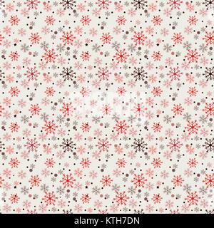 Flocons de neige modèle transparente. Chutes de neige fond. Symbole hiver vacances, Joyeux Noël, Bonne Année célébration Vector illustration Illustration de Vecteur