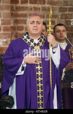 Mgr Salvatore Pennacchio, Nonce Apostolique en Pologne, à l'église de Sainte Brigitte à Gdansk, Pologne. 31/12/2017 16 © Wojciech Strozyk / Alamy Sto Banque D'Images