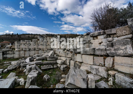 Stratonikeia ville ancienne, connue sous le nom de "Ville des gladiateurs", qui a accueilli de nombreuses civilisations tout au long de l'histoire dans Eskihisar trimestre,commande,Mugla, Turquie Banque D'Images