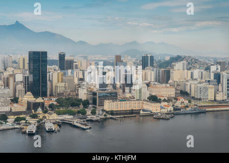 Vue aérienne du centre financier de Rio de Janeiro, Brésil, aussi connu sous le nom de "Cidade' Banque D'Images