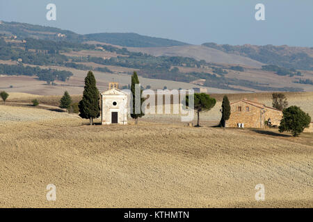 Cappella di Vitaleta , Val d'Orcia en Toscane Banque D'Images