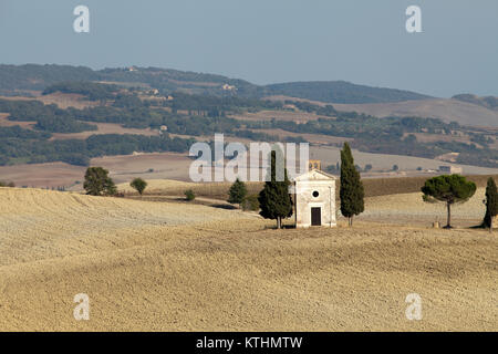 Cappella di Vitaleta , Val d'Orcia en Toscane Banque D'Images