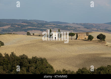 Cappella di Vitaleta , Val d'Orcia en Toscane Banque D'Images