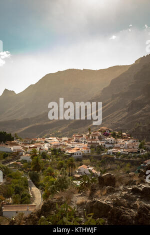 Fataga, un village de montagne dans la région de Gran Canaria, Îles Canaries, Espagne Banque D'Images