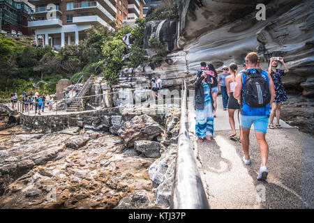 Bondi à Coogee promenade côtière à Sydney Banque D'Images