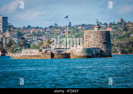 Dension fort sur le port de Sydney Banque D'Images