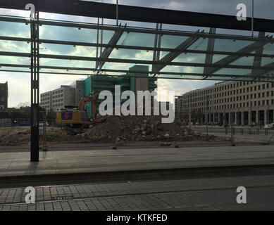 Baustelle Dresde Postplatz Banque D'Images