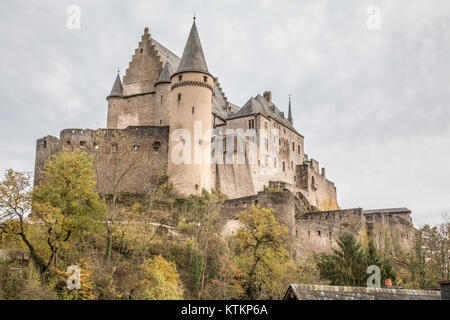 Le château de Vianden au Luxembourg Banque D'Images