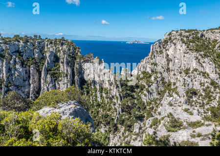 Calanques en France Banque D'Images