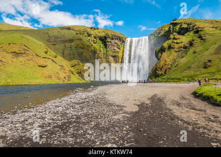 Skogafoss chute d'Islande Banque D'Images