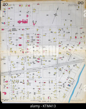 La carte d'assurance incendie de Belleville, datant de 1888 à 1900, fournit des informations détaillées sur l'infrastructure de la ville et l'aménagement des bâtiments à la fin du XIXe siècle, utiles pour comprendre le développement urbain de l'époque. Banque D'Images