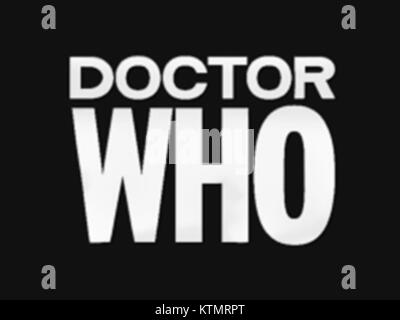 Le logo Doctor Who de 1963 à 1967 représente la série télévisée britannique emblématique de science-fiction, marquant ses débuts avec des caractéristiques de design distinctes et un style reconnaissable. Banque D'Images