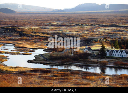 Le Parc National de Pingvellir en Islande Banque D'Images