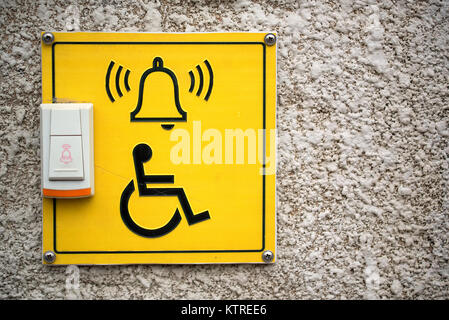 Porte d'entrée pour les personnes handicapées Banque D'Images