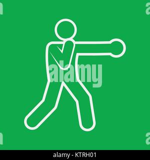 Punch boxe Figure Sport vecteur symbole Illustration Graphic Design Illustration de Vecteur