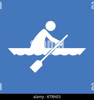 Canoe Sport vecteur symbole Figure Illustration Graphic Design Illustration de Vecteur