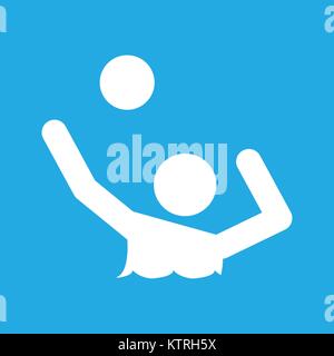 Volley-ball de l'eau Symbole Figure Vector Illustration Graphic Design Illustration de Vecteur