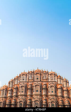Hawa Mahal, palais des vents, Palais de la brise dans la ville rose de Jaipur, Rajasthan, Inde Banque D'Images