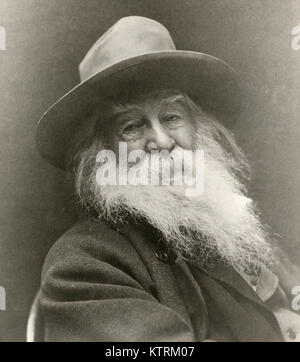 Walt Whitman, Walt Whitman 'Walter', le poète américain Banque D'Images