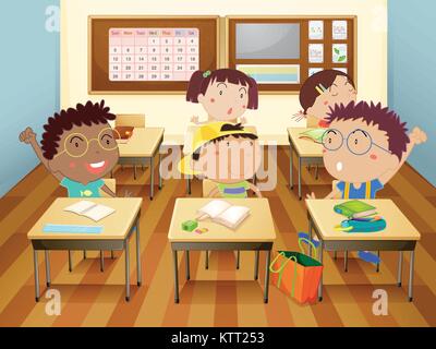 Illustration de kids in classroom Illustration de Vecteur