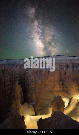Bryce Canyon de nuit, Utah, États-Unis Banque D'Images