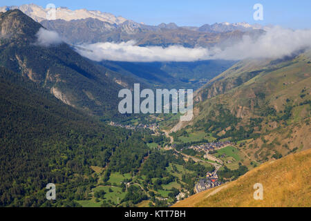 Paysage en Vall d'Aran, une vallée de Pyrénées Catalanes, Espagne Banque D'Images