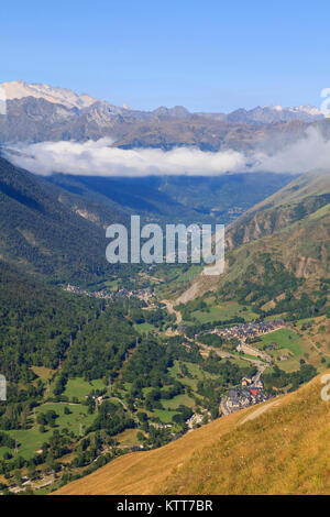 Paysage en Vall d'Aran, une vallée de Pyrénées Catalanes, Espagne Banque D'Images