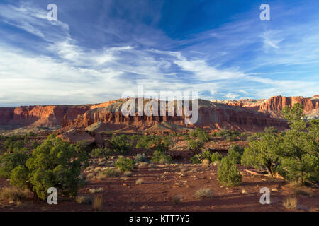 Poche d'eau passant de Sunset Point dans Capitol Reef National Park, Utah Banque D'Images