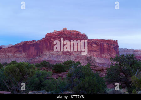 Poche d'eau passant de Sunset Point dans Capitol Reef National Park, Utah Banque D'Images