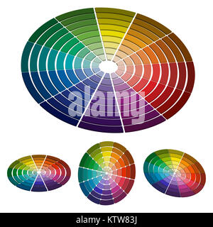 La roue, à l'ombre de couleurs. Icône vecteur, cercle de couleur Banque D'Images